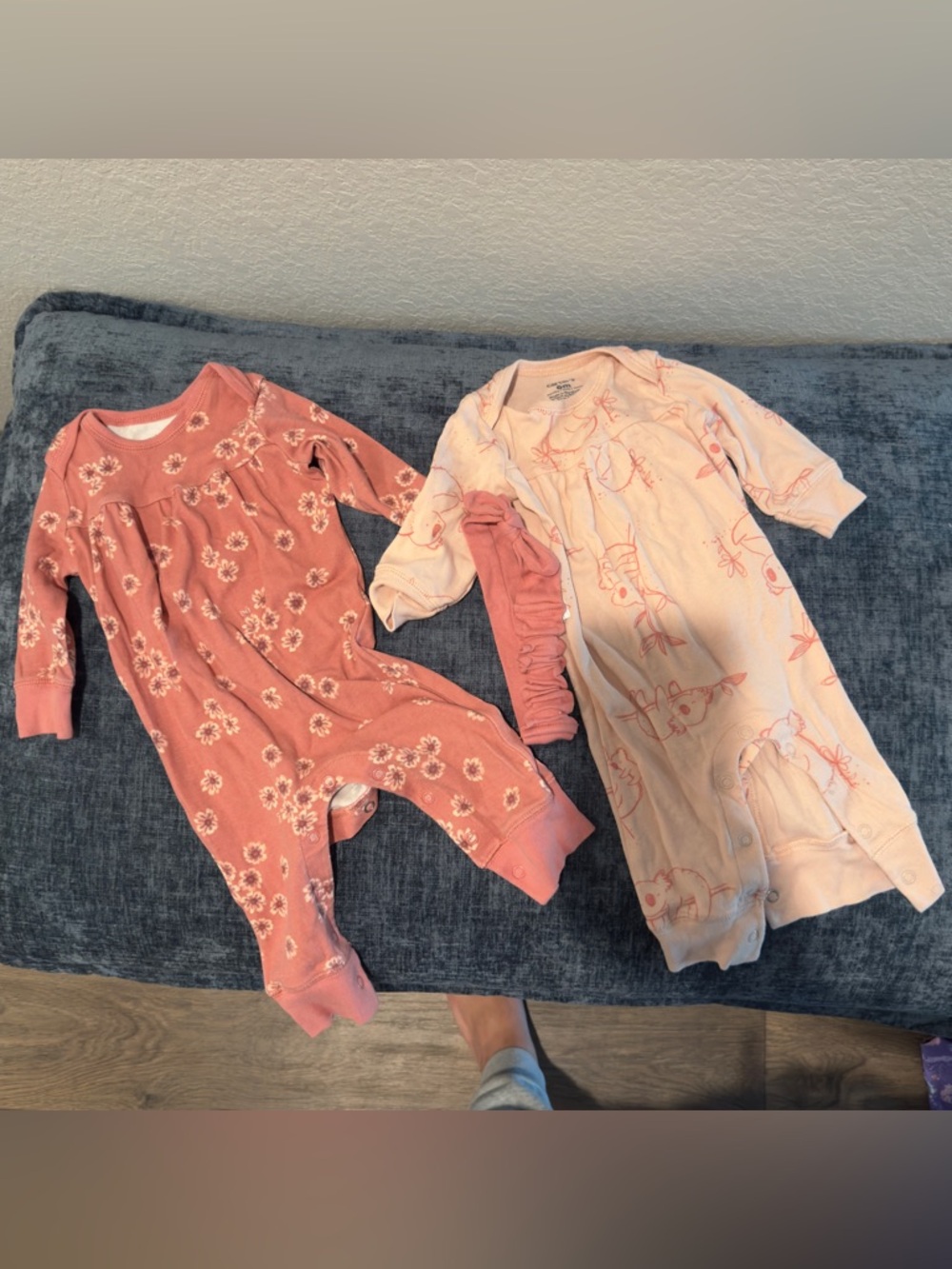 Carter's 2 pack rompers with headband